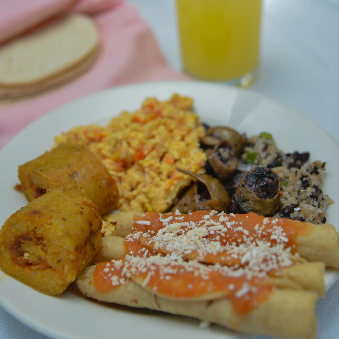 Selección de platillos del buffet tabasqueño