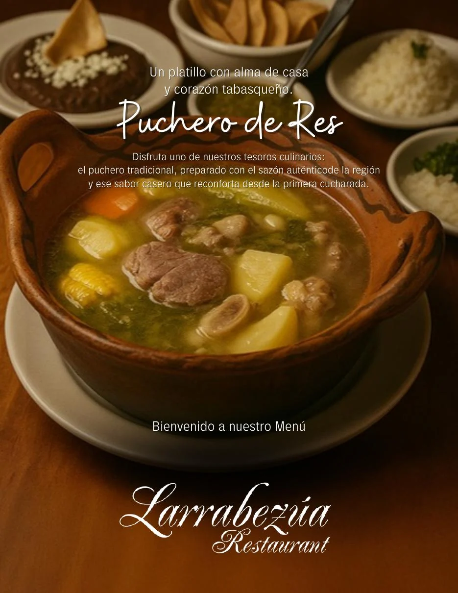 Portada del menú 2026 de Larrabezúa Restaurant
